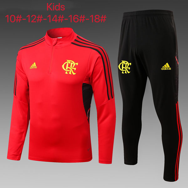 Kinder Trainingsanzug Flamengo 2022-2023 Rote Schwarz